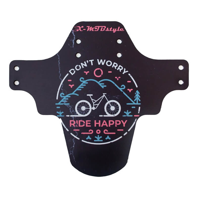 XMTBSTYLE guardabarros bici montaña dont worry ride happy efecto marmol