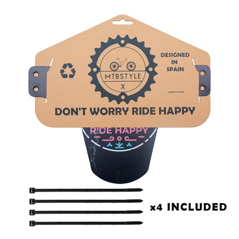 guardabarros bici montaña dont worry ride happy bridas incluidas